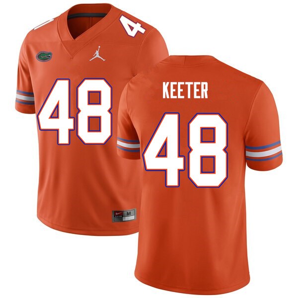 Men #48 Noah Keeter Florida Gators College Football Jerseys Orange